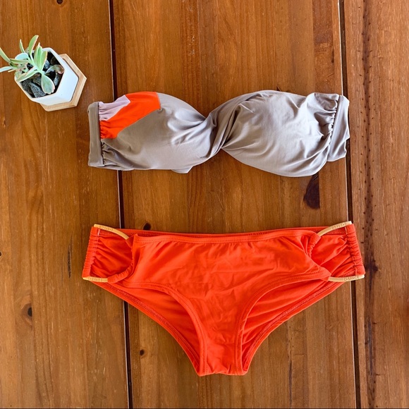 LSPACE 3 pc Bikini Set ~ Fringe & Bandeau Top - Picture 2 of 8